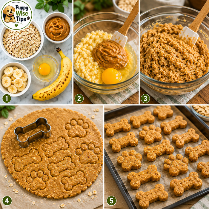 Peanut Butter Oat Dog Treats Recipe (Easy & Healthy)